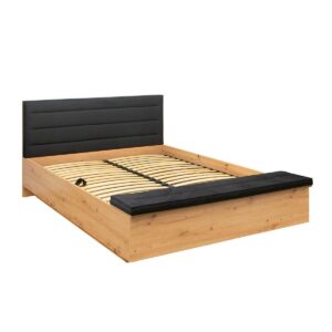 wohnli-moebel-suche-800001477571-1 BOXBETT 160/200 Glenn Holz und Schwarz Holzwerkstoff Petits-meubles Möbel > Betten > Boxspringbetten Schwarz