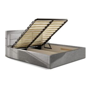 wohnli-moebel-suche-800001477575-1 BOXBETT 160/200 Nael Grau Holz Petits-meubles Möbel > Betten > Boxspringbetten Grau