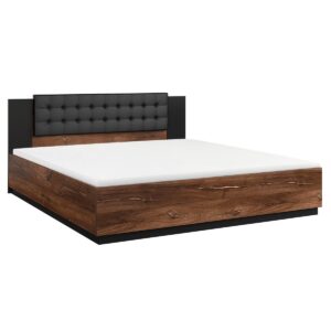 wohnli-moebel-suche-800001477576-1 BOXBETT 180/200 Alec Dunkelholz und Schwarz Holzwerkstoff Petits-meubles Möbel > Betten > Boxspringbetten Schwarz
