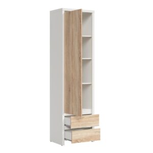 wohnli-moebel-suche-800001480147-1 SCHRANK 1 Tür Soren Holz und Weiß Holzwerkstoff Petits-meubles Möbel > Schränke > Kleiderschränke Weiß