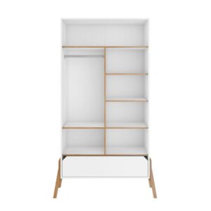 wohnli-moebel-suche-800001480157-1 SCHRANK 2 Türen Weiß Holzwerkstoff Petits-meubles Möbel > Schränke > Kleiderschränke Weiß