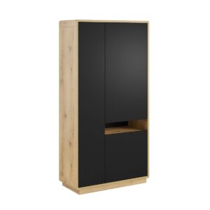 wohnli-moebel-suche-800001480172 Wohnli Möbelsuche - SCHRANK 3 Türen Raven Mattschwarz und Holz