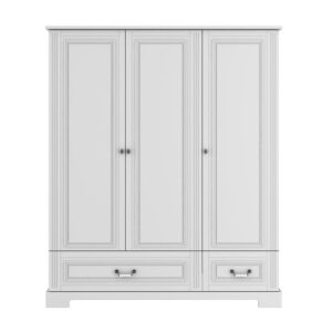 wohnli-moebel-suche-800001480181-1 SCHRANK 3 Türen Weiß Holzwerkstoff Petits-meubles Möbel > Schränke > Kleiderschränke Weiß