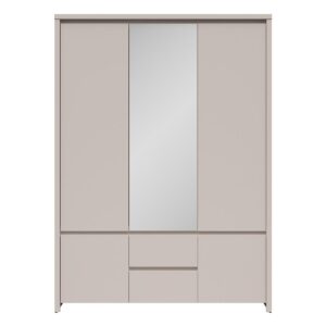 wohnli-moebel-suche-800001480189-1 SCHRANK 3 Türen Soren Kaschmir Holzwerkstoff Petits-meubles Möbel > Schränke > Kleiderschränke Beige