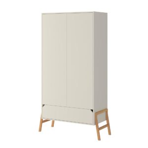 SCHRANK 2 Türen Kaschmir Holzwerkstoff Petits-meubles Möbel > Schränke > Kleiderschränke Beige