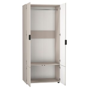 wohnli-moebel-suche-800001480211-1 SCHRANK 4 Türen Soly Kaschmir Holzwerkstoff Petits-meubles Möbel > Schränke > Kleiderschränke Beige
