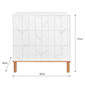 KINDERKOMMODE Weiß und Holz Holzwerkstoff Petits-meubles Möbel > Kommoden & Schubladenschränke > Wickelkommoden Weiß