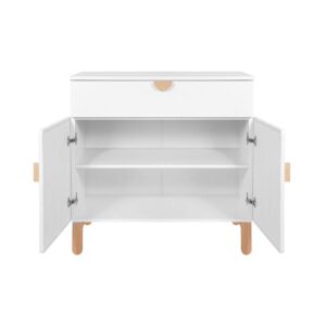 wohnli-moebel-suche-800001480288-1 KINDERKOMMODE Laurie Weiß und Holz Holzwerkstoff Petits-meubles Möbel > Kommoden & Schubladenschränke > Wickelkommoden Weiß