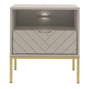 wohnli-moebel-suche-800001480354-1 NACHTTISCH Daria Kaschmir Holzwerkstoff Petits-meubles Möbel > Kommoden & Schubladenschränke > Nachttische Beige