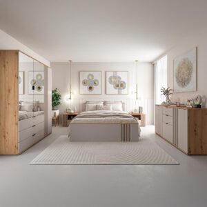 wohnli-moebel-suche-800001480363-1 NACHTTISCH Ezra Kaschmir und Holz Holzwerkstoff Petits-meubles Möbel > Kommoden & Schubladenschränke > Nachttische Beige