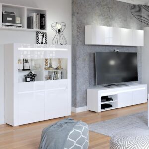 GESCHIRRSCHRANK Kasla Weiß Holzwerkstoff Petits-meubles Möbel > Schränke > Vitrinen Weiß