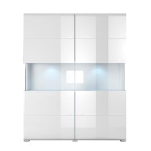 wohnli-moebel-suche-800001480403-1 GESCHIRRSCHRANK Jules Weiß Holzwerkstoff Petits-meubles Möbel > Schränke > Vitrinen Weiß