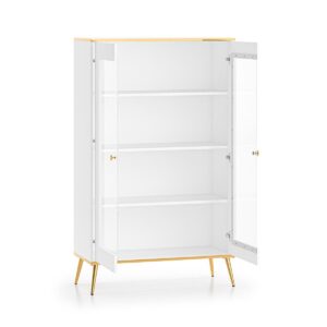 GESCHIRRSCHRANK Zora Weiß Holzwerkstoff Petits-meubles Möbel > Schränke > Vitrinen Weiß