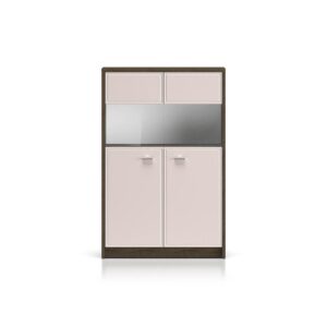 wohnli-moebel-suche-800001480420-1 GESCHIRRSCHRANK Kaius Kaschmir und Dunkles Holz Holzwerkstoff Petits-meubles Möbel > Schränke > Vitrinen Beige
