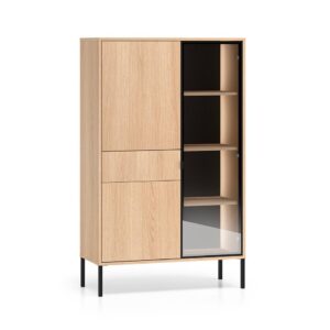 Wohnli Möbelsuche - GESCHIRRSCHRANK Paige Holz und Schwarz
