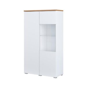 Wohnli Möbelsuche - GESCHIRRSCHRANK Liko Weiß und Holz