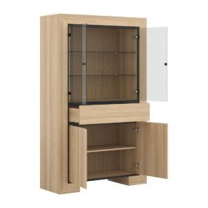 wohnli-moebel-suche-800001480442-1 GESCHIRRSCHRANK Lucius Holz und Schwarz Holzwerkstoff Petits-meubles Möbel > Schränke > Vitrinen Schwarz