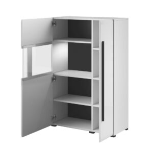 wohnli-moebel-suche-800001480446-1 GESCHIRRSCHRANK Louis Weiß Holzwerkstoff Petits-meubles Möbel > Schränke > Vitrinen Weiß