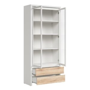 wohnli-moebel-suche-800001480448-1 GESCHIRRSCHRANK Soren Holz und Weiß Holzwerkstoff Petits-meubles Möbel > Schränke > Vitrinen Weiß