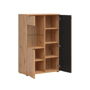 wohnli-moebel-suche-800001480463-1 GESCHIRRSCHRANK Ezra Holz Holzwerkstoff Petits-meubles Möbel > Schränke > Vitrinen Braun