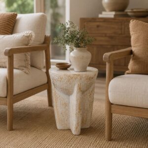 wohnli-moebel-suche-800001486311-1 BEISTELLTISCH aus magnesium 38x38x46cm Stein Wanderlust Möbel > Tische > Beistelltische Weiß