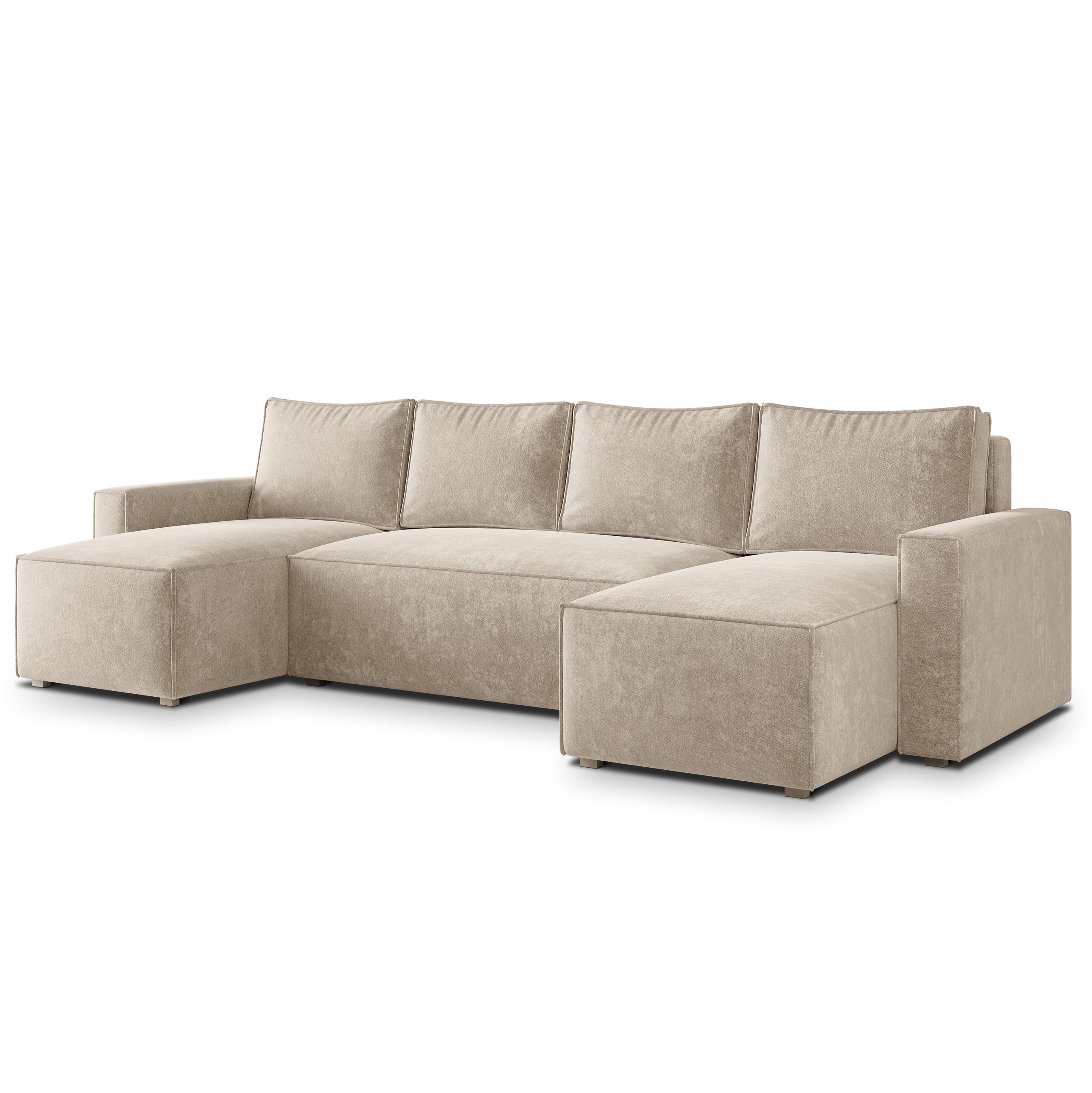 wohnli-moebel-suche-800001487979 Wohnli Möbelsuche - WOHNLANDSCHAFT ASPRA LM Creme Chenille mit Schlaffunktion