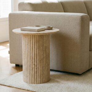 wohnli-moebel-suche-800001489560-1 BEISTELLTISCH TEBUR Travertin beige Holzwerkstoff, Holzwerkstoff IDIMEX Möbel > Tische > Beistelltische Beige