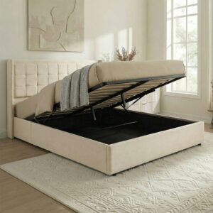 wohnli-moebel-suche-800001489612-1 POLSTERBETT YARO 160x200 cm cremeweiß Textil IDIMEX Möbel > Betten > Polsterbetten Weiß