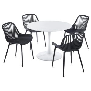 Wohnli Möbelsuche - ESSGRUPPE LOIRE/VERDE 5er Set weiß