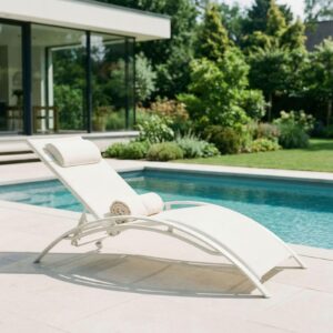 wohnli-moebel-suche-800001489719-1 GARTENLIEGE RELAX cremeweiß Metall, Textil IDIMEX Garten & Outdoor > Gartenmöbel > Gartenliegen Weiß
