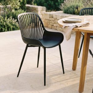 wohnli-moebel-suche-800001489765-1 GARTENSTUHL VERDE 4er-Set schwarz Textil IDIMEX Garten & Outdoor > Gartenmöbel > Gartenstühle Schwarz
