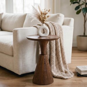 BEISTELLTISCH BHIMA braun Holz IDIMEX Möbel > Tische > Beistelltische Braun