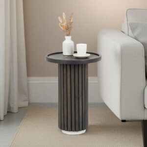 BEISTELLTISCH BEJA braun/weiß Holz, Naturmaterialien IDIMEX Möbel > Tische > Beistelltische Braun