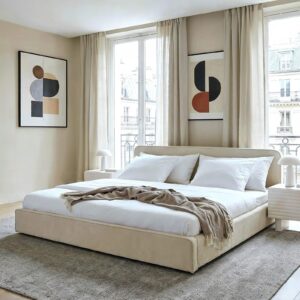 wohnli-moebel-suche-800001489839-1 POLSTERBETT LATINI 180x200 cm beige Textil IDIMEX Möbel > Betten > Polsterbetten Beige