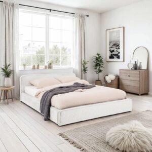 wohnli-moebel-suche-800001489841-1 POLSTERBETT CURSIO 140x200 cm Off-White Textil IDIMEX Möbel > Betten > Polsterbetten Weiß
