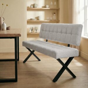 wohnli-moebel-suche-800001489905-1 ESSZIMMERBANK LAVICA grau Textil IDIMEX Möbel > Bänke > Sitzbänke Grau