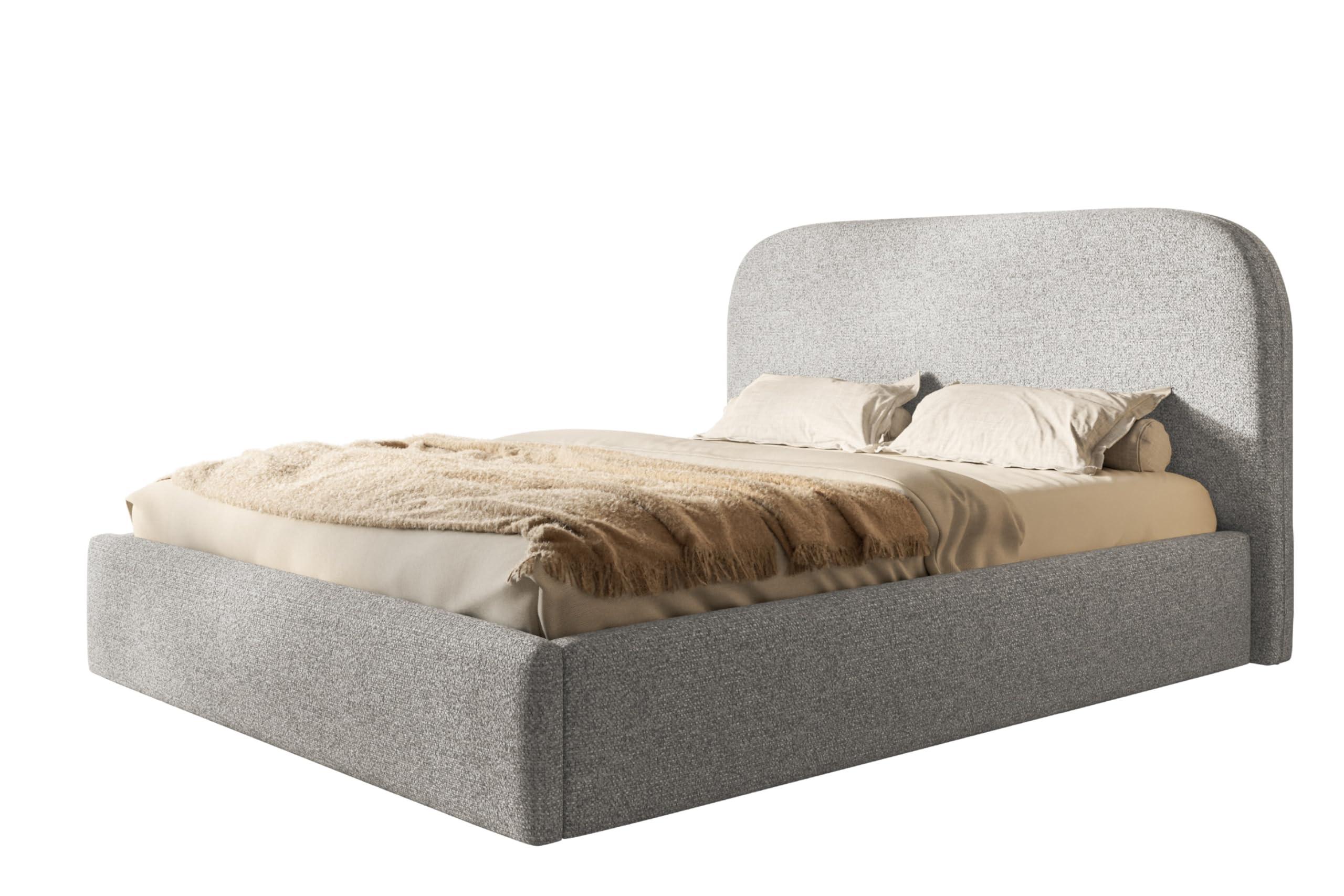 wohnli-moebel-suche-800001490787 Wohnli Möbelsuche - BETT 180x200 - Polsterbett mit Bettkasten und Holzrahmen - Modern Betten - Eleganter Puente-Stoff - Kollektion Verona - Grau