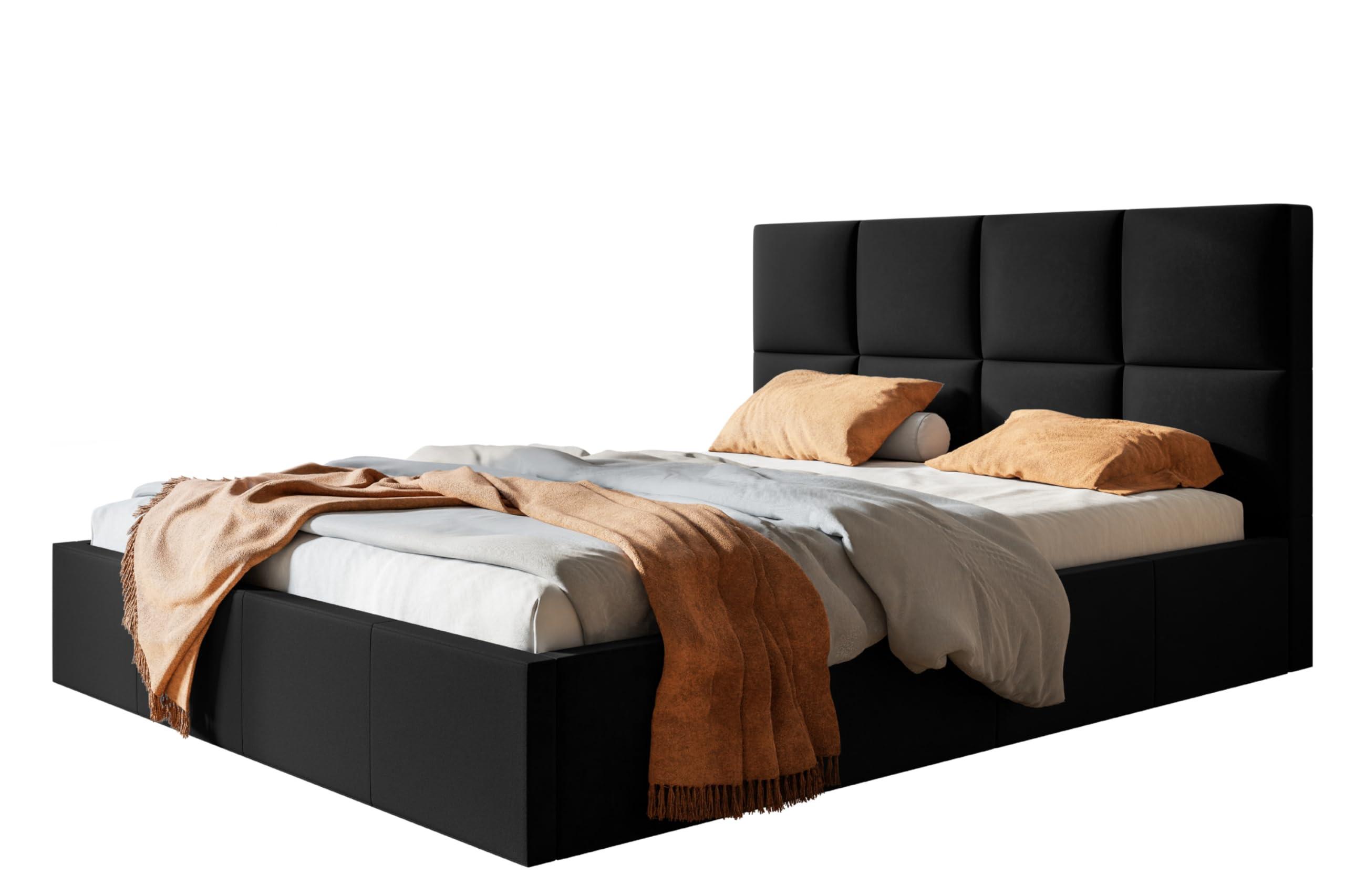 wohnli-moebel-suche-800001491350 Wohnli Möbelsuche - BETT 160x200 - Polsterbett mit Bettkasten und Holzrahmen - Modern Betten - Weicher Jasminstoff - Kollektion Roma