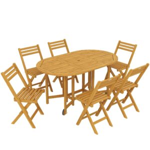 wohnli-moebel-suche-800001492173 Wohnli Möbelsuche - OUTDOOR-ESSGRUPPE 7er Set Akazienholz Naturholz
