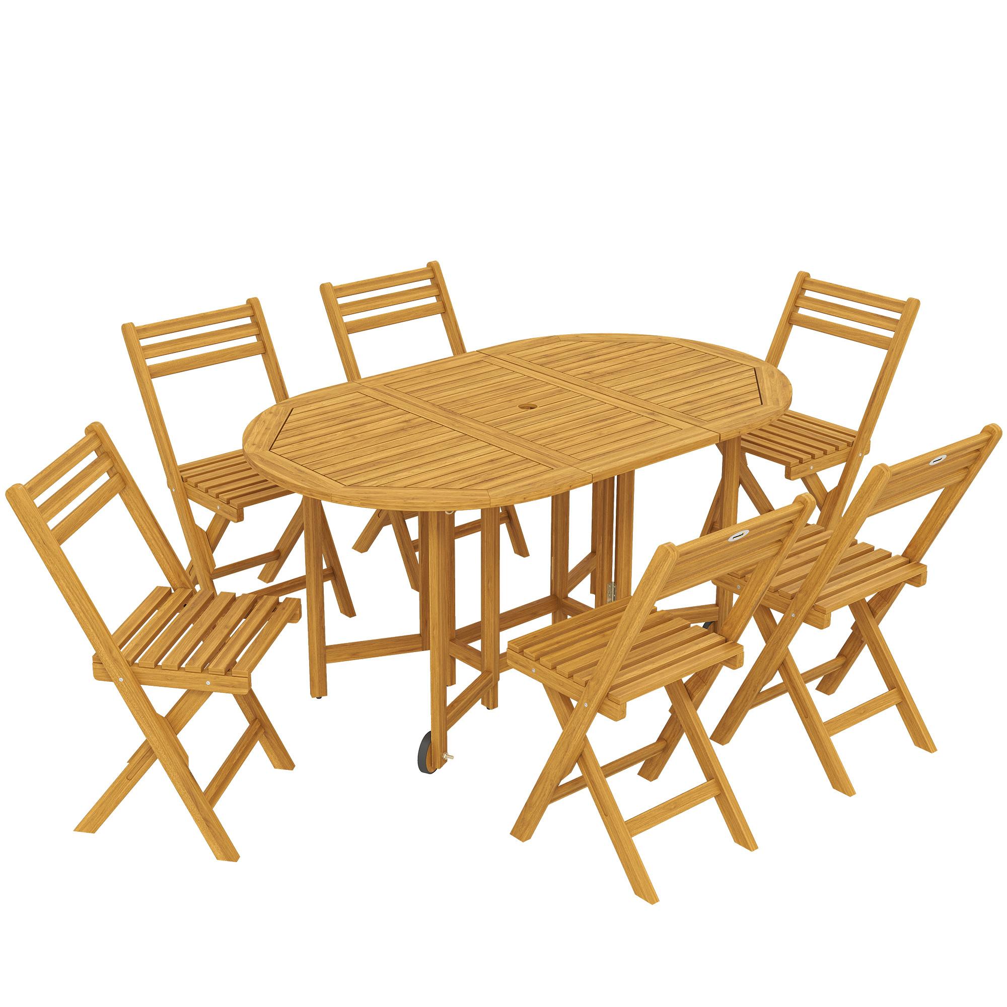 wohnli-moebel-suche-800001492173 Wohnli Möbelsuche - OUTDOOR-ESSGRUPPE 7er Set Akazienholz Naturholz