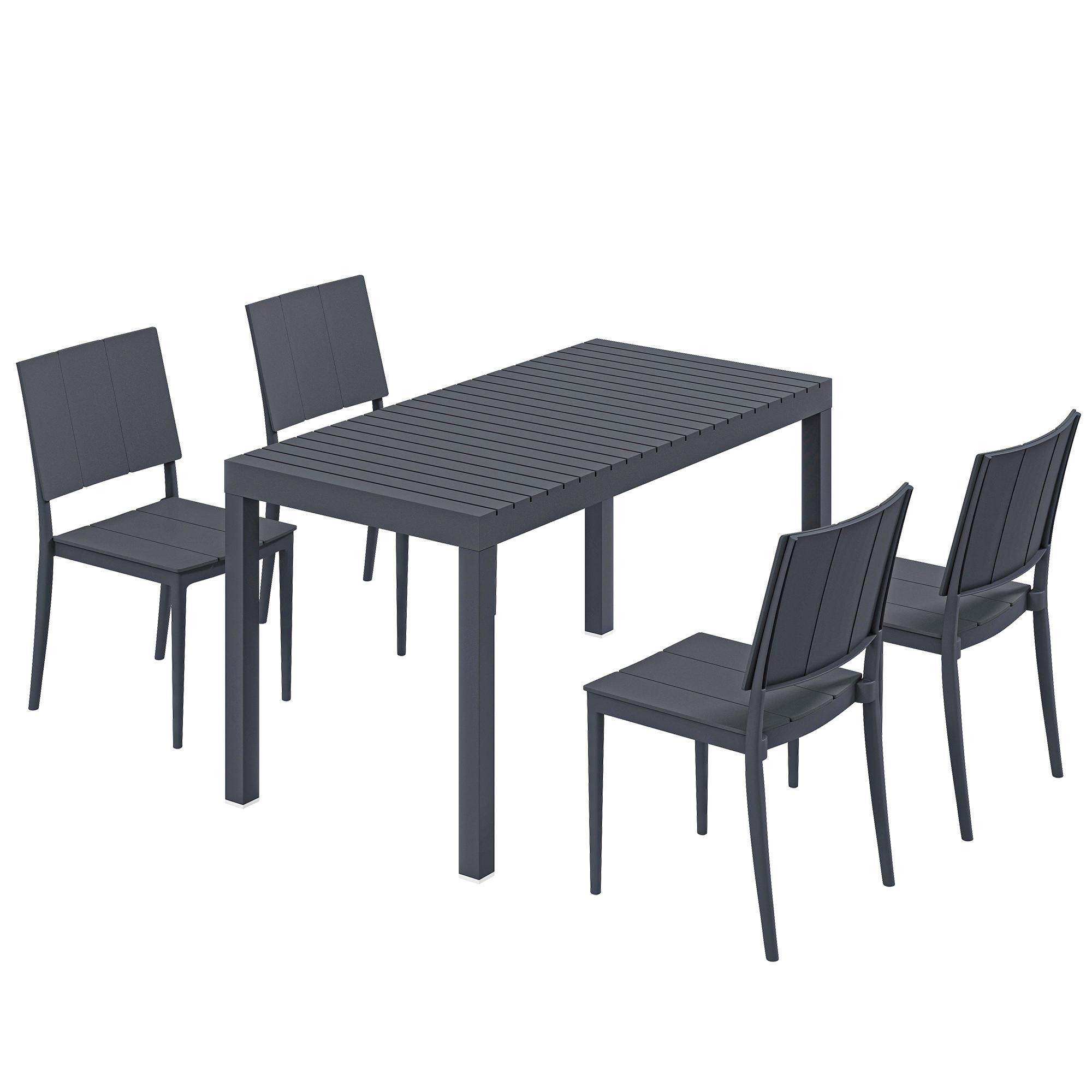 Wohnli Möbelsuche - ESSGRUPPE 5-TLG. aus Metall & Kunststoff