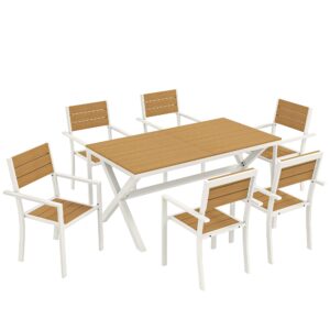 wohnli-moebel-suche-800001492180 Wohnli Möbelsuche - OUTDOOR-ESSGRUPPE 7er Set Aluminium Kunstholz Teak