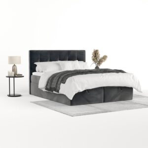 wohnli-moebel-suche-800001493945-1 BOXBETT Tivra 180/200 cm Anthrazit im Paros Stoff Textil AltaBeds Möbel > Betten > Boxspringbetten Anthrazit