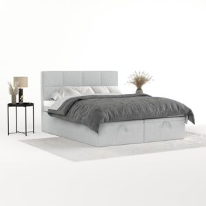 wohnli-moebel-suche-800001494008-1 BOXBETT Tessa 160/200 cm Hellgrau im Riva Stoff Textil AltaBeds Möbel > Betten > Boxspringbetten Grau