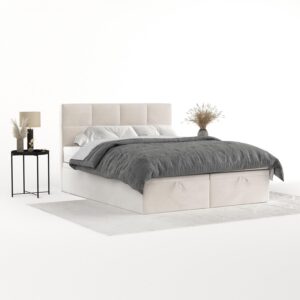 wohnli-moebel-suche-800001494027-1 BOXBETT Tessa 180/200 cm Creme im Paros Stoff Textil AltaBeds Möbel > Betten > Boxspringbetten Weiß