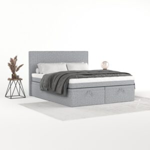 wohnli-moebel-suche-800001494061-1 BOXBETT Zalla 160/200 cm Grau im Riva Stoff Textil AltaBeds Möbel > Betten > Boxspringbetten Grau