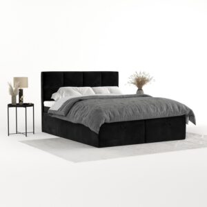 wohnli-moebel-suche-800001494072-1 BOXBETT Tessa 180/200 cm Schwarz im Kronos Stoff Textil AltaBeds Möbel > Betten > Boxspringbetten Schwarz
