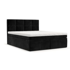 Wohnli Möbelsuche - BOXBETT Tessa 180/200 cm Schwarz im Kronos Stoff