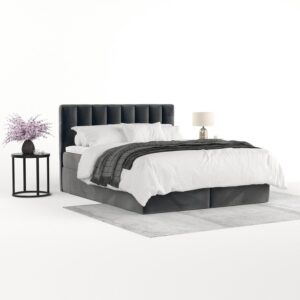 wohnli-moebel-suche-800001494084-1 BOXBETT Lusso 180/200 cm Anthrazit im Paros Stoff Textil AltaBeds Möbel > Betten > Boxspringbetten Anthrazit
