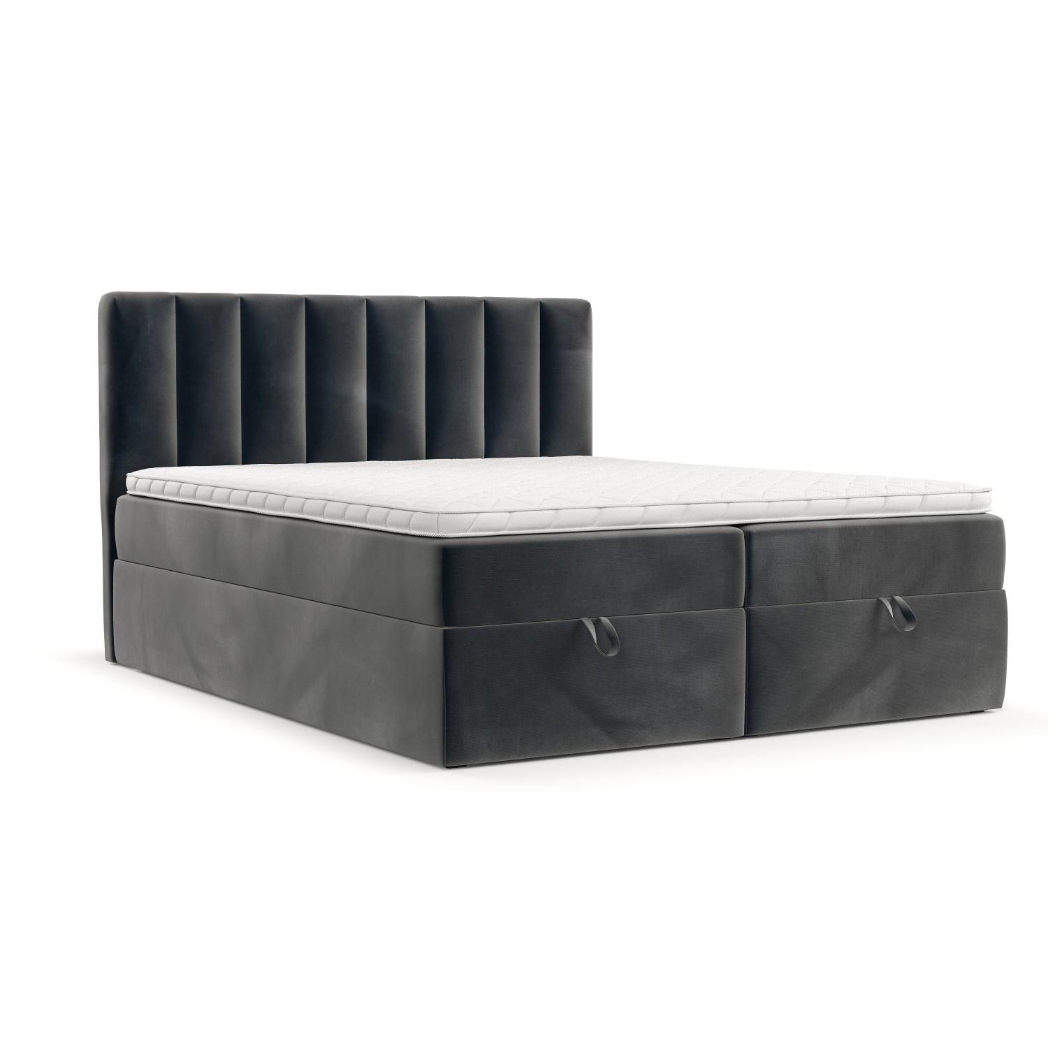 wohnli-moebel-suche-800001494084 Wohnli Möbelsuche - BOXBETT Lusso 180/200 cm Anthrazit im Paros Stoff